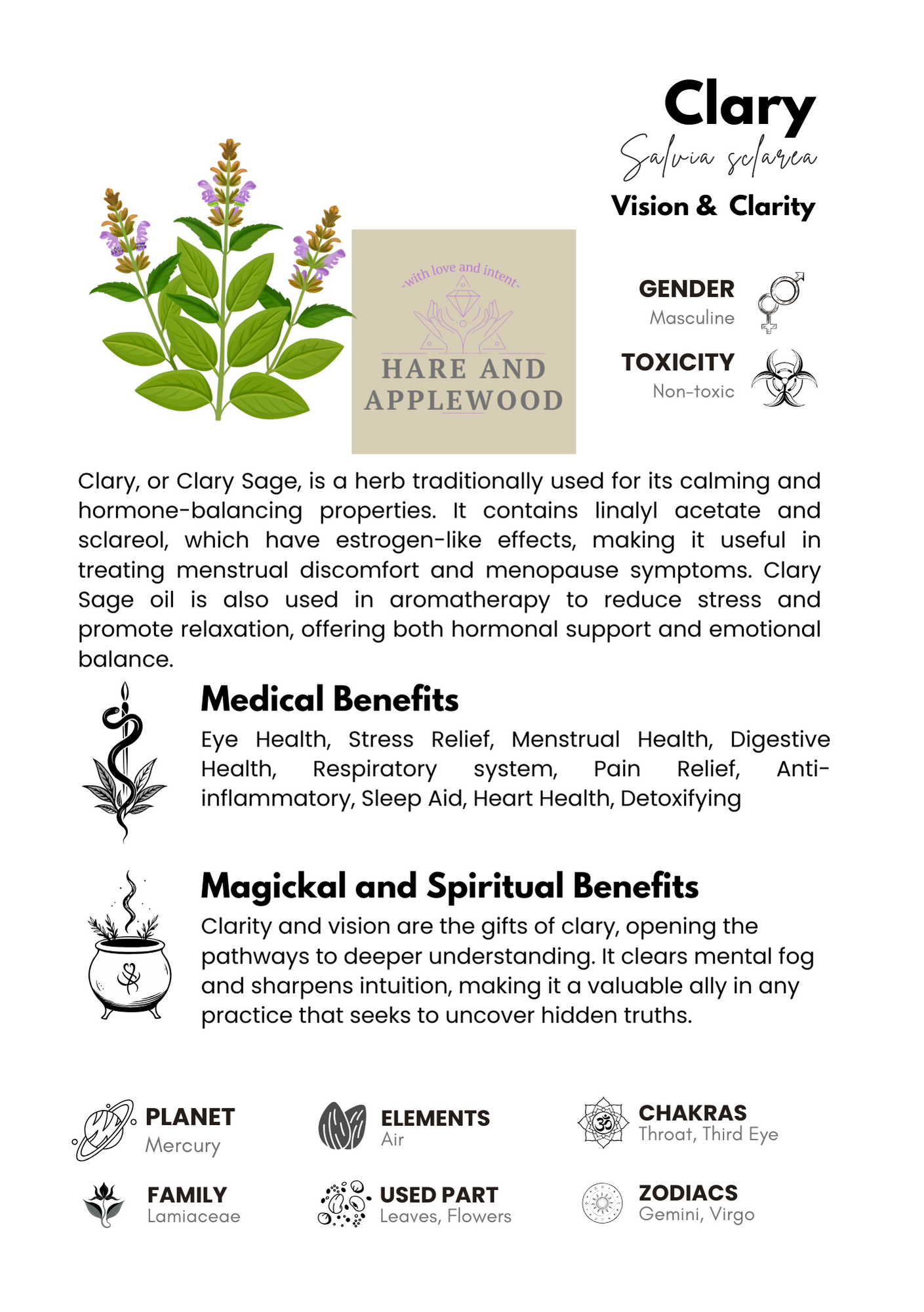 HERB information cards  A B C D E F G H I J K L M