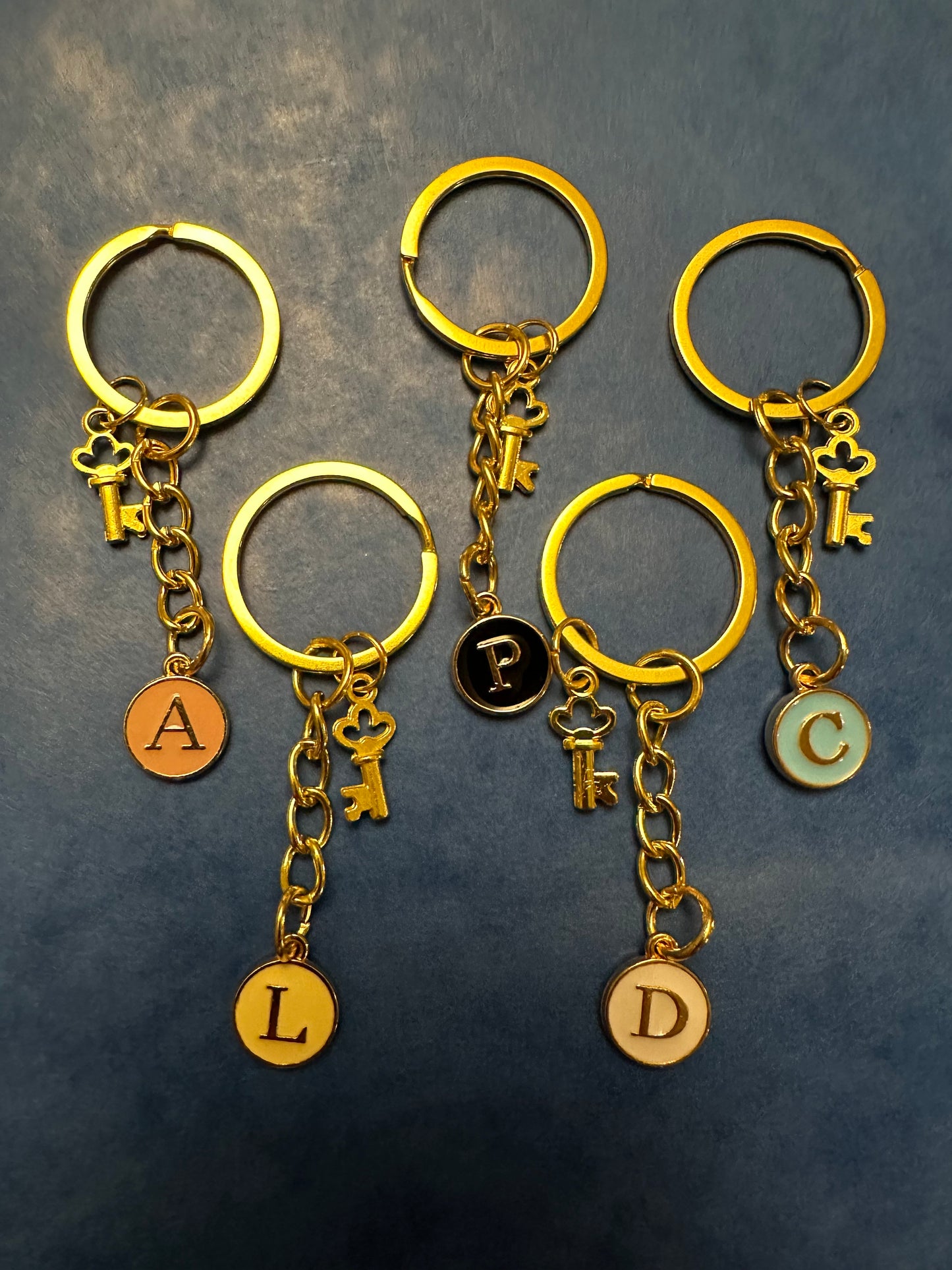 Keychain - Initial BLUE OR PINK for Name Personalised