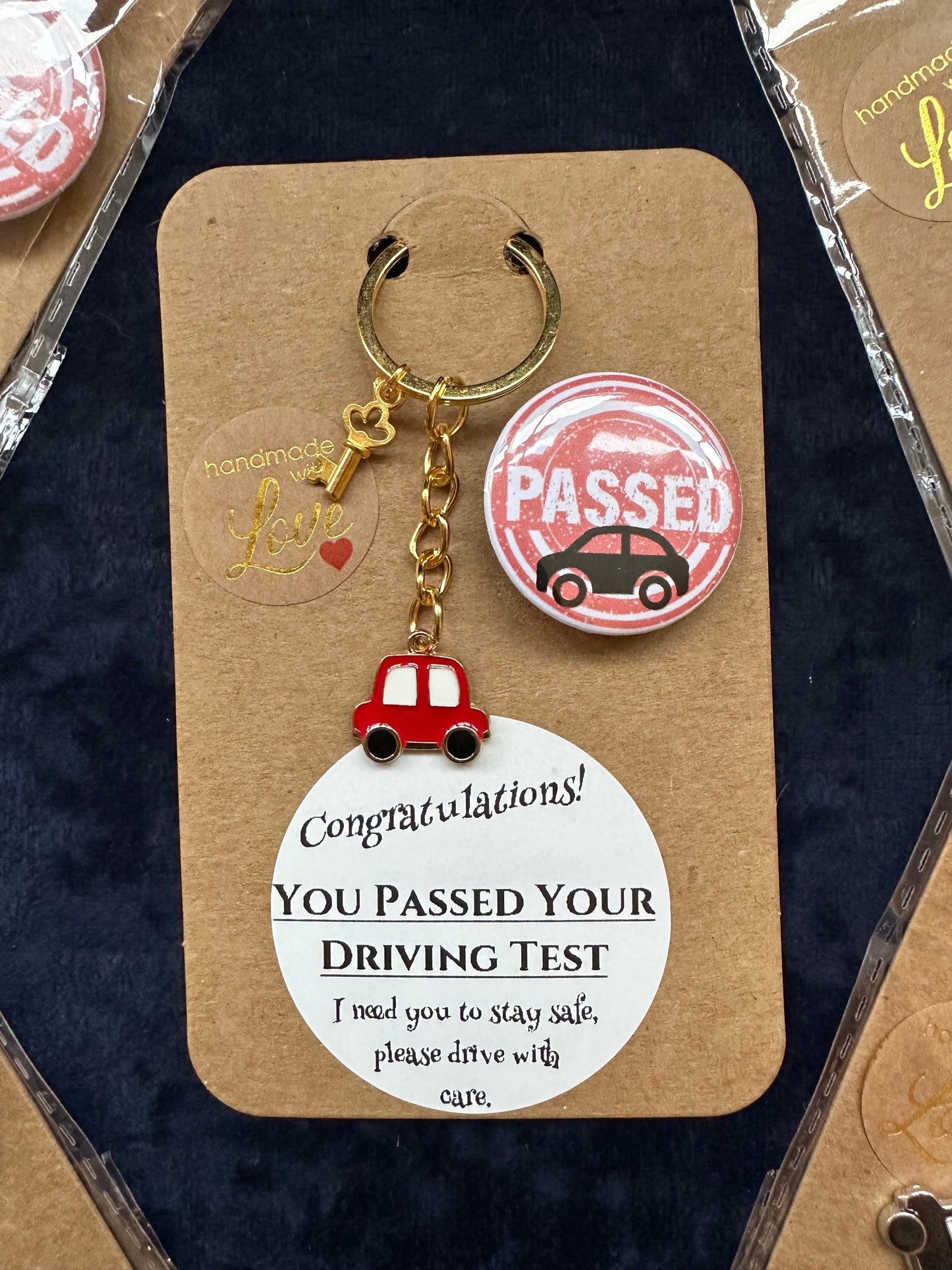 Badge and Keychain Gift Set - Passed Your Driving Test!