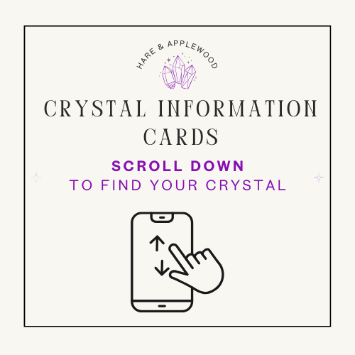 Crystal information cards I J K L M N O